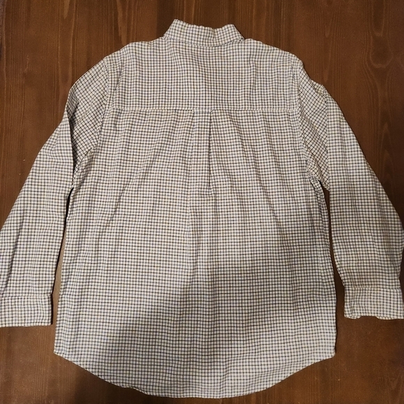 Chaps Button Up Dress Shirt Blue & White Striped Long Sleeve Shirt Sz Lg NICE!! - Picture 6 of 16
